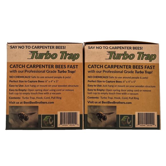 Best Bee Brothers 2-Pack Carpenter Bee Turbo Trap Big Viewpoint NIB - Picture 3 of 5